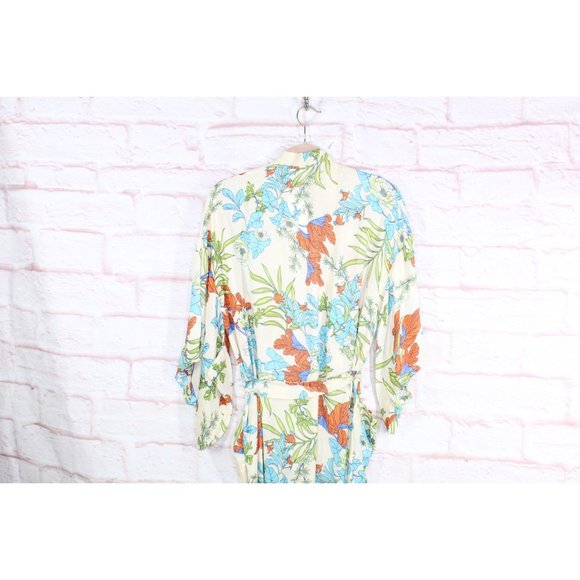 NWT! Eye Candy Multicolor Floral Printed Wrap Belt Summer Dress Size S - Picture 7 of 10